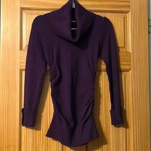 Planet Gold purple cinched purple sweater